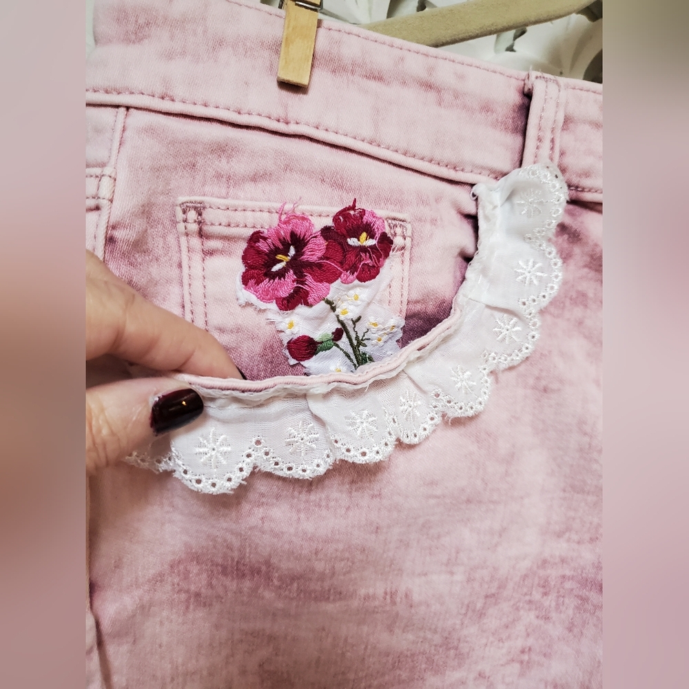 Universal Threads Upcycled Embellished Stretch Pi… - image 2